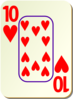 Bordered Ten Of Hearts Clip Art